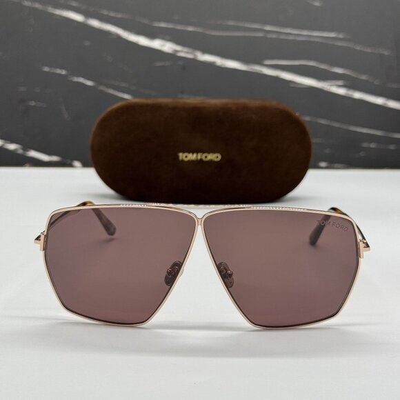 NEW TOM FORD STELLA TF1185 28E GOLD UNISEX SUNGLASSES FT1185 28E
